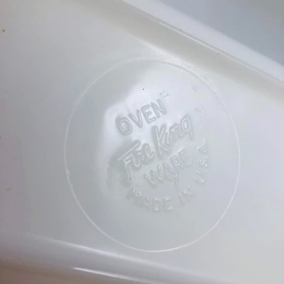 Fire King Gay Fad Fruit Casserole Oven Refrigerator Dish with Original Lid - Picture 3 of 6